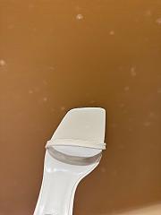 Fortok Jimmy Choo classic diamond chain pointed crystal high-heel sandals white - 2