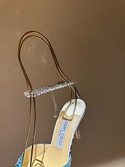 Fortok Jimmy Choo Saeda 100mm Crystal-embellished Pumps Green - 2