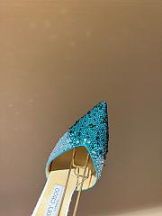 Fortok Jimmy Choo Saeda 100mm Crystal-embellished Pumps Green - 6