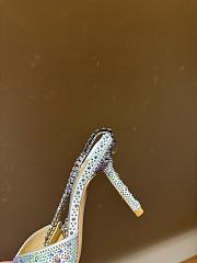 Fortok Jimmy Choo Saeda 100mm Crystal-embellished Pumps Silver - 5