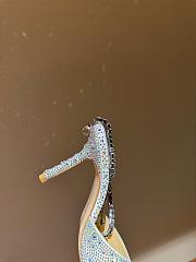 Fortok Jimmy Choo Saeda 100mm Crystal-embellished Pumps Silver - 4