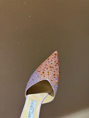 Fortok Jimmy Choo Saeda 100mm Crystal-embellished Pumps Purple & Orange - 6