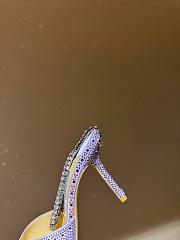 Fortok Jimmy Choo Saeda 100mm Crystal-embellished Pumps Purple & Orange - 4