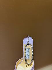 Fortok Jimmy Choo Saeda 100mm Crystal-embellished Pumps Purple & Orange - 3