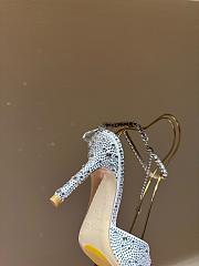 Fortok Jimmy Choo Saeda 100mm Crystal-embellished Pumps Pink & White - 6