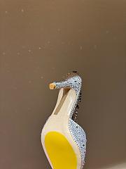 Fortok Jimmy Choo Saeda 100mm Crystal-embellished Pumps Pink & White - 5