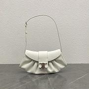 Fortok Celine Teen Polly In Supple White Grained Calfskin Bag 119883 29.5x3x14.5cm - 1