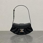 Fortok Celine Teen Polly In Supple Black Grained Calfskin Bag 119883 29.5x3x14.5cm - 1