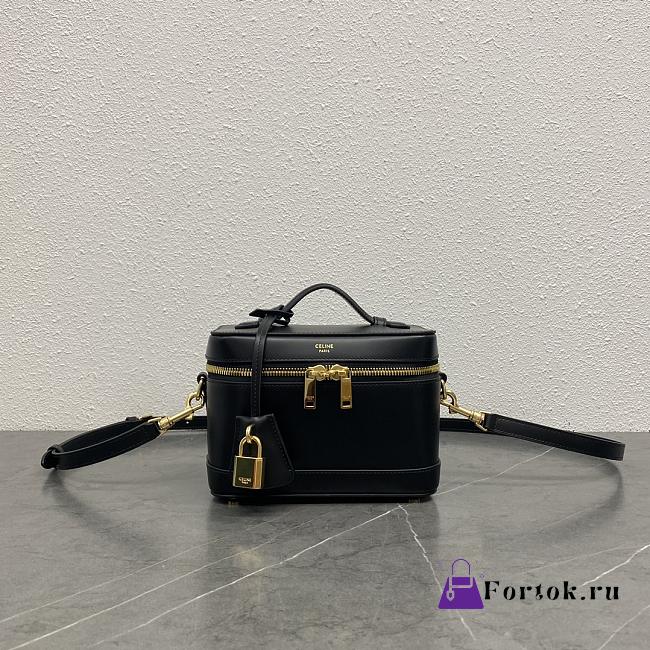 Fortok Celine Vanity Bag Black 119463 18x10x13cm - 1