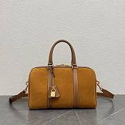 Fortok Celine Boston Brown Suede Bag Brown 119573 31x20x17cm - 1