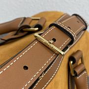 Fortok Celine Boston Brown Suede Bag Brown 119573 31x20x17cm - 6
