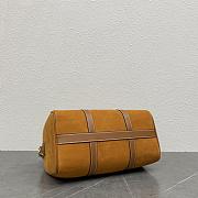 Fortok Celine Boston Brown Suede Bag Brown 119573 31x20x17cm - 5