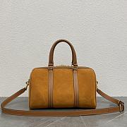 Fortok Celine Boston Brown Suede Bag Brown 119573 31x20x17cm - 4