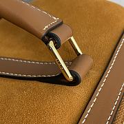 Fortok Celine Boston Brown Suede Bag Brown 119573 31x20x17cm - 3