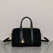 Fortok Celine Boston Brown Suede Bag Black 119573 31x20x17cm - 1