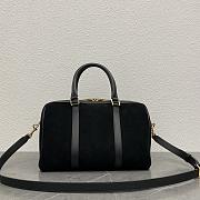 Fortok Celine Boston Brown Suede Bag Black 119573 31x20x17cm - 5