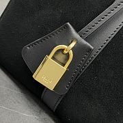 Fortok Celine Boston Brown Suede Bag Black 119573 31x20x17cm - 4