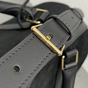 Fortok Celine Boston Brown Suede Bag Black 119573 31x20x17cm - 3