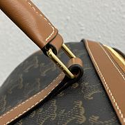 Fortok Celine Boston Brown Suede Bag Triomphe 119573 31x20x17cm - 5