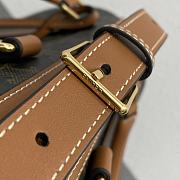 Fortok Celine Boston Brown Suede Bag Triomphe 119573 31x20x17cm - 4