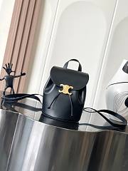 Fortok Celine Bonnie Black Leather Backpack 118703 25x18x13cm - 1
