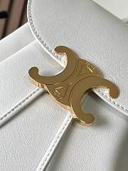 Fortok Celine Bonnie White Leather Backpack 118703 25x18x13cm - 5