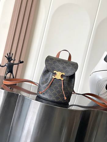 Fortok Celine Bonnie Triomphe Leather Backpack 118703 25x18x13cm