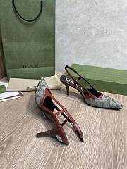 Fortok Gucci Slingback Pumps Light Blue - 5