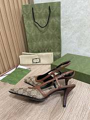 Fortok Gucci Slingback Pumps Brown & Beige - 4