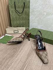 Fortok Gucci Slingback Pumps Brown & Beige - 3