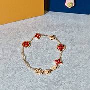 Fortok Louis Vuitton Red Five-flower Bracelet - 1