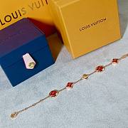 Fortok Louis Vuitton Red Five-flower Bracelet - 6