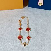 Fortok Louis Vuitton Red Five-flower Bracelet - 5