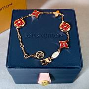 Fortok Louis Vuitton Red Five-flower Bracelet - 4