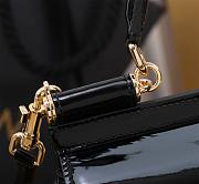 Fortok Dolce&Gabbana Black Patent Leather Sicily Bag 20x16x8cm - 6