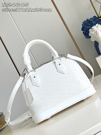Fortok Louis Vuitton M24645 Alma BB White 17.5 x 11.5 x 23.5cm 