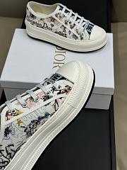 Fortok Dior Women Walk’N’Dior Sneaker White Multicolor Dior Jardin d’Hiver Embroidered Cotton - 3