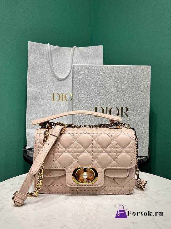 Fortok DIOR Small Dior Jolie Pink M786022 22×14×8cm - 1