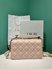 Fortok DIOR Small Dior Jolie Pink M786022 22×14×8cm - 3