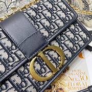 Fortok Dior 30 Montaigne Chain Bag Blue M915796 25x16.5x8cm  - 4