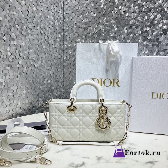 Fortok Dior Micro Lady D-Joy Bag White M915685 26x13.5x5 cm - 1
