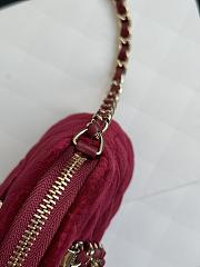 Fortok Chanel Flap bag Top handle Red M916655 11×16×5.5cm - 2