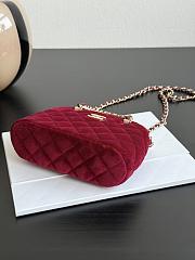 Fortok Chanel Flap bag Top handle Red M916655 11×16×5.5cm - 6