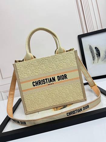 Fortok Dior Medium Book Tote Beige M910247 26.5x22x14cm