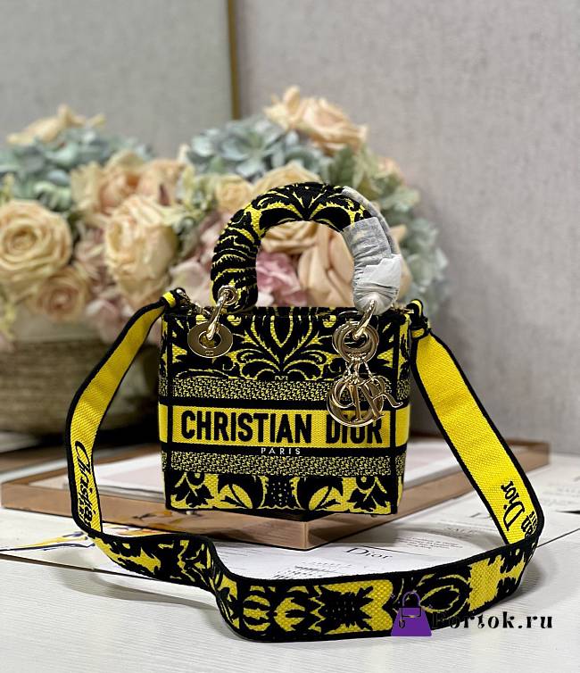 Fortok Dior Lady D-Lite Yellow M898382 17×7.5×14cm - 1