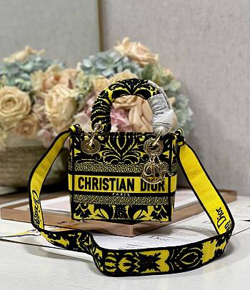 Fortok Dior Lady D-Lite Yellow M898382 17×7.5×14cm