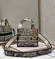 Fortok Dior Mini Lady D-Lite Bag Blue M898384 17×7.5×14cm - 1