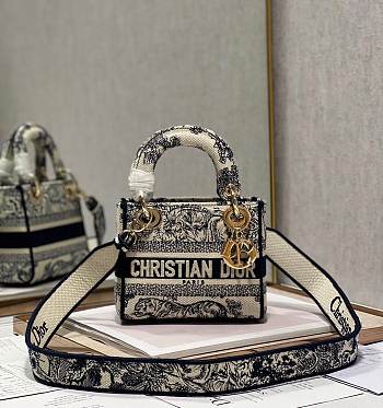 Fortok Dior Mini Lady D-Lite Bag Blue M898384 17×7.5×14cm