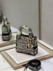 Fortok Dior Mini Lady D-Lite Bag Blue M898384 17×7.5×14cm - 3