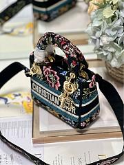 Fortok Dior Medium Lady D-Lite Bag Black M898380 17×7.5×14cm - 4